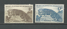 ST-PIERRE Scott 343-344 Yvert 345-346  (2) * Cote $ 15,00 1952 - Used Stamps