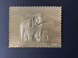 Respublika Hussar Iryston Ossetie Ossetia Private Issue Mammouth Mammoth Prehstoric Animal Or Gold - Georgien