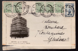 Belle Enveloppe Entête Cecil Hôtel Bruxelles 1921 Timbres 5c Vert Albert 1er Et Fontaine Liège Destination Genève Suisse - Cafés, Hotels, Restaurants