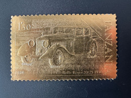Tanzanie Tanzania 1985 Mi. ? 1'50 Gold Or 100th Anniversary Automobile Car Voiture Auto Rolls Royce Phantom - Voitures