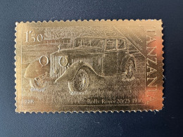 Tanzanie Tanzania 1985 Mi. ? 1'50 Gold Or 100th Anniversary Automobile Car Voiture Auto Rolls Royce Phantom - Tansania (1964-...)