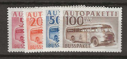 1962 MNH Finland Mi 6-9 - Colis Par Autobus