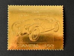 Zambie Zambia Sambia 1987 Mi. A380 Gold Or The First 100 Years Automobile Car Voiture Auto BMW - Autos