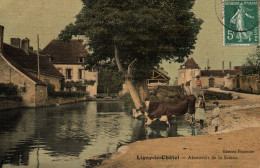 Ligny Le Châtel - L'abreuvoir De La Scierie - Cpa Toilée - Ligny Le Chatel