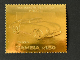 Zambie Zambia Sambia 1987 Mi. A380 Gold Or The First 100 Years Automobile Car Voiture Auto Ferdinand Porsche - Coches