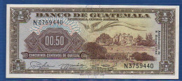 GUATEMALA - P. 51a -  50 Centavos De Quetzal 08-01-1964 XF/aUNC, Serie N3759440 - Guatemala