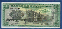 GUATEMALA - P. 52f -  1 Quetzal 03-01-1969 VF+, Serie B1929103B - Guatemala