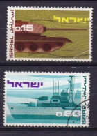 ISRAEL, 1969, Used Stamp(s)  Without  Tab, Independence - Tank , SG Number(s) 410-411, Scannr. 19035 - Oblitérés (sans Tabs)