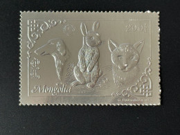 Mongolie Mongolia 1993 Mi. 2474 A Silver Argent Rotary Lions Chien Hund Dog Katze Cat Chat Lapin Rabbit Hase - Mongolei