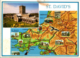 Wales Pembrokeshire St David's With Map 2000 - Pembrokeshire