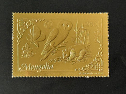 Mongolie Mongolia 1993 Mi. 2475 A Or Gold Rotary Lions Butterfly Owl Eule Panda Papillon Schmetterling Chouette - Mongolia