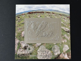 Mongolie Mongolia 1993 Mi. Bl. 227 Silver Argent Rotary Lions Butterfly Owl Eule Panda Papillon Schmetterling Chouette - Rotary, Lions Club