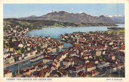 SUISSE - Luzern Vom Gutsch Aus Gegen Rigi - Carte Postale Ancienne - Luzern