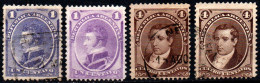 Argentina 1867-73 (o) GJ 35-35A-36-36A YT16-16a-17-17a Gral Balcarce - Mariano Moreno - Used Stamps