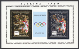 Burkina Faso, 1995, Olympic Summer Games Atlanta, Tennis, Sports, Silver, Gold, MNH, Michel Block 153A - Burkina Faso (1984-...)