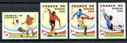 Burkina Faso, 1996, Soccer World Cup France, Football, MNH, Michel 1427-1430 - Burkina Faso (1984-...)