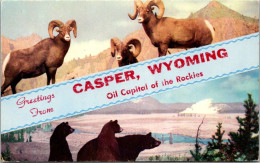 Greetings From Casper Wyoming The Oil Capitol Of The Rockies Split View - Casper