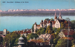 SUISSE - Neuchâtel - Château Et Les Alpes - Carte Postale Ancienne - Neuchâtel