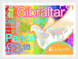 Gibraltar.2023.Europa CEPT.Peace – The Highest Value Of Humanity.1 V./2/ ** . - 2023