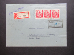 1947 Französische Zone Württemberg Nr.8 (3) Einschreiben + Stempel Gebühr Bezahlt 12 Rpf Fördert Den Obstbau! Ebhausen - Württemberg