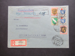 1947 Französische Zone MiF Einschreiben Gegen Rückschein / Gebühr Bezahlt Stempel Unterreichenbach (Kr Calw) Teilbarfran - Andere & Zonder Classificatie