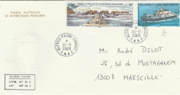 TAAF-SUR LETTRE -N°504 & N°520-ALFRED-FAURE-CROZET-Départ 3-8-2009 Pour Marseille - Cartas & Documentos