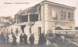 Italie - AVEZZANO - La Stazione Ferroviaria - Terremoto 1915, Tremblement De Terre - Carte-Photo, écrit (voir 2 Scans) - Avezzano