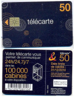 Télécarte - France Télécom - Cabine Téléphonique - 50 Unités - 2010