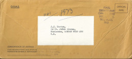 Courrier Officiel - Lettre De Melbourne Pour Le Royaume-Uni - Storia Postale