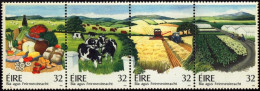 FOOD AND FARMING- SETENANT STRIP OF 4- IRELAND-1992-MNH-A5-04 - Agriculture