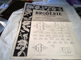 La Broderie Lyonnaise   Journal De Broderie Pour Trousseaux 1954 Monogramme,   Numéro 1109 - Andere & Zonder Classificatie