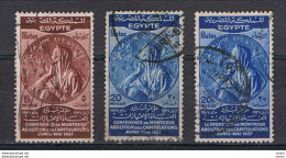 EGYPT:  1937   MONTREAU  CONFERENCE  -  3  USED  STAMPS  -  YV/TELL. 196 + 198x2 - Usados