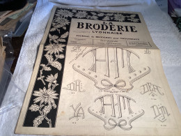 La Broderie Lyonnaise Journal De Broderie Pour Trousseaux 1962 Monogramme, Numéro 1202 - Sonstige & Ohne Zuordnung