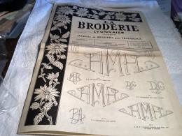 La Broderie Lyonnaise Journal De Broderie Pour Trousseaux 1962 Monogramme, Numéro 1208 - Altri & Non Classificati