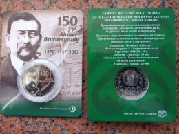 Kazakhstan 2022. Akhmet Baitursynov Is A Kazakh Poet. Silver Copper-nickel Blister Coin. - Kazakistan