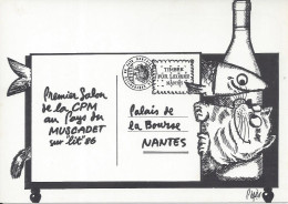 CPM 1° Salon De La Carte Postale Moderne Au Pays Du Muscadet 26-26-Octobre 1986 Nantes - Bourses & Salons De Collections