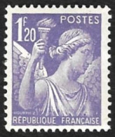 FRANCE  1944  -  YT 651 -   Iris 1f20 -  NEUF** - 1939-44 Iris