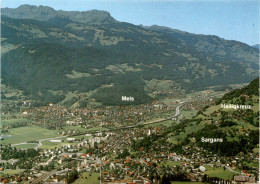 Sargans, Mels Und Heiligkreuz Im Seeztal Mit Flumserberg (6964) - Flums