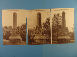 Lot De 3 CPA Ville De Marche Monument Patriotique Elevé Par Souscriptions Publiques Inauguration Le 30 Octobre 1921 - Marche-en-Famenne