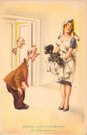 HUMOUR -  Illustration - Madame Avait Des Idées Noires - Carte Postale Ancienne - Humor