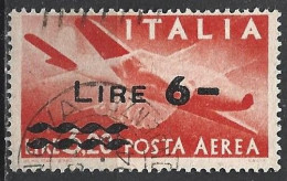 Repubblica Italiana, 1947 - 6 Lire Su 3,20 Posta Aerea  Democratica - Nr.A135 Usato° - Correo Urgente/neumático