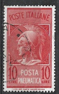 Repubblica Italiana, 1958  - 10 Lire Posta Pneumatica - Nr.PN20 Usato° - Express-post/pneumatisch