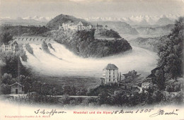 SUISSE - Rheinfall Und Die Alpen - Carte Postale Ancienne - Sonstige & Ohne Zuordnung