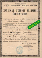 VP21.840 - PARIS X MELUN 1937 - RF - Certificat D'Etudes Primaires Elémentaires - Mr J.L. LAVIGNE Né à CHELLES - Diploma & School Reports