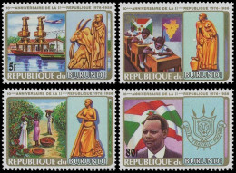 949A/D** (BL121B) - 10e Anniversaire De La 2ème République / 10e Verjaardag Van De 2e Republiek - BURUNDI - Unused Stamps