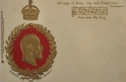 Royalty // UK // Coronation Souvenir Card (Embossed)1902 - Königshäuser