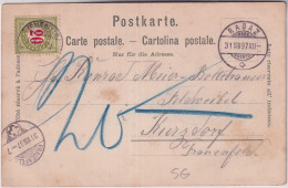 Zumst. 19GIIK / Mi. 19BYga Auf Ansichtskarte Gruss Vom WARTENSTEIN - Calanda Drahtseilbahn - RAGAZ - FRAUENFELD - Postage Due