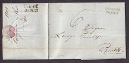 AUSTRIA-ITALY - Letter Sent From Strigno To Trient 1844 / 2 Scans - Otros & Sin Clasificación