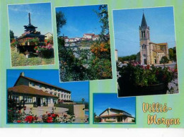 69 VILLIE MORGON  CEG J C Ruet Eglise Hotel Restaurant Le Villon XSalle Des Sports P Bulliat Vieux Pressoir Beaujolais - Villie Morgon