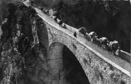 STALDEN ► Die Kinnbrücke Bei Stalden Mit Saumtieren, Ca.1950 - Stalden